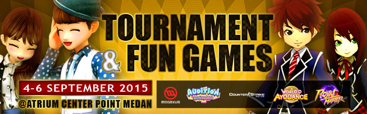 Megaxus Tournament dan Fun Games 4-6 September 2015 @ Atrium Center Point