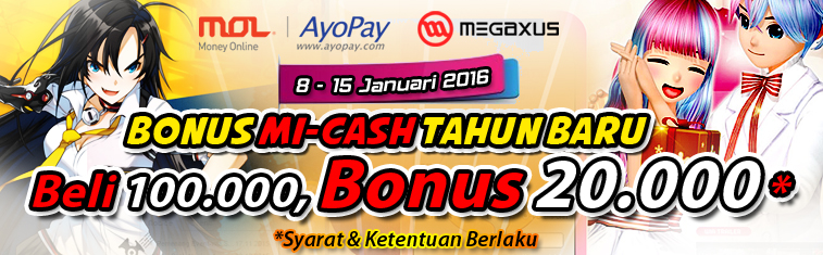 EVENT BONUS MI-CASH 20,000 DARI MOL POINTS & AYOPAY