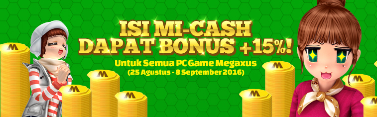 Isi MI-Cash dan dapatkan Bonus 15%