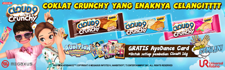 Cloud9 Crunchy Edisi AyoDance Dengan Hadiah Special Gift Card